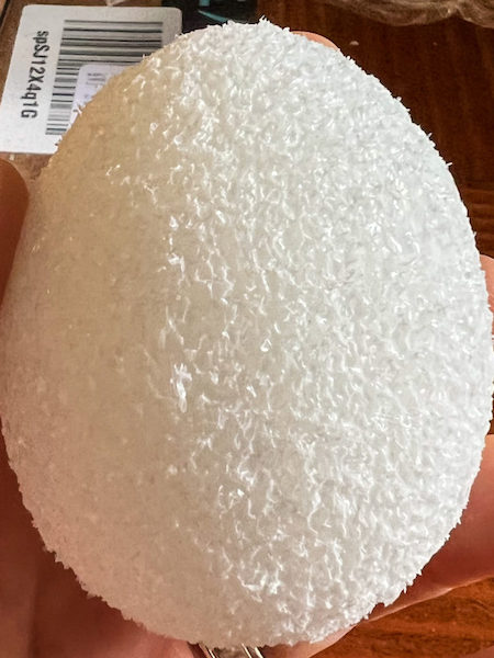 styrofoam egg