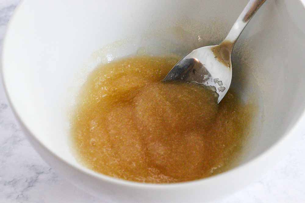 Gelatin hydrated in 1/2 cup of apple juice