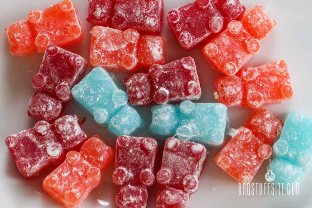 Gummy Bears coated in cornstarch