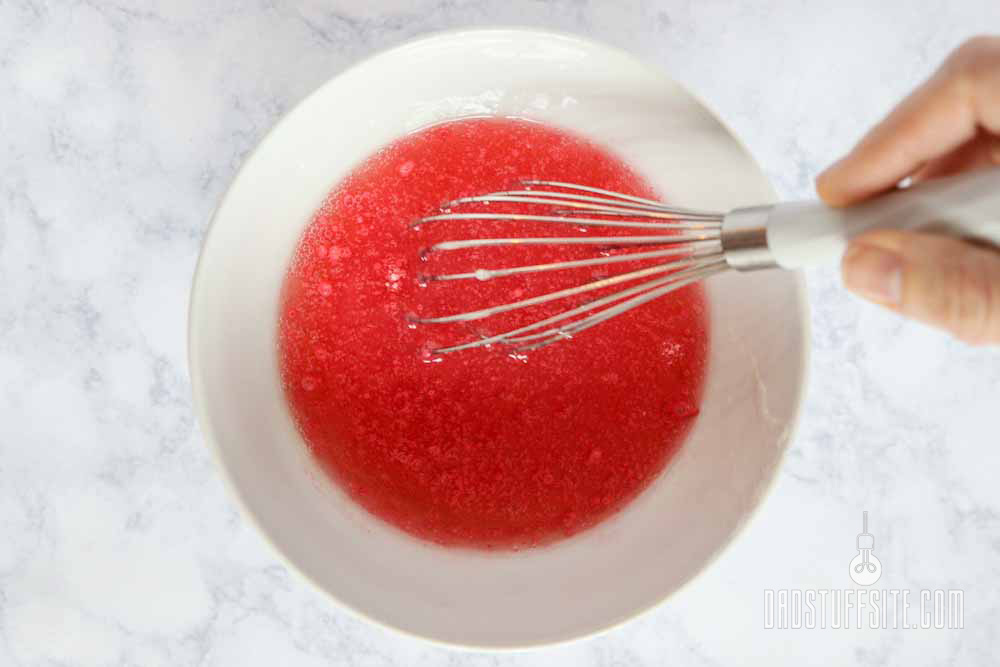 Kool-Aid combined with sugar mixture 